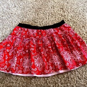 Sparkle Athletic Red paisley Running Skirt - XSmall